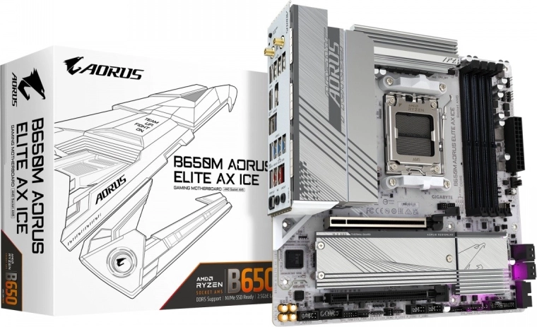 Gigabyte Aorus B650M A Elite AX ICE osnovna plošča mATX AM5