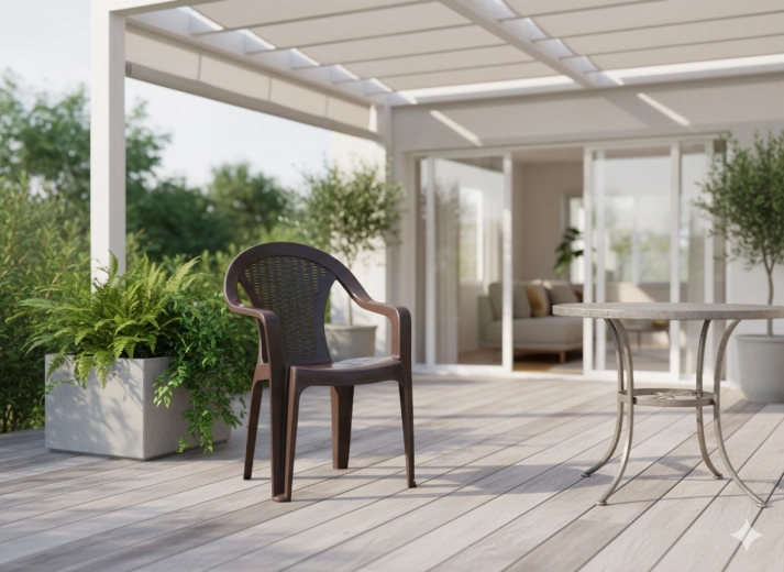 Udobje z naslonjali za roke in prezračevanim naslonjalom