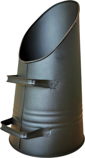 Črn kaminarski vedro za premog 10 l