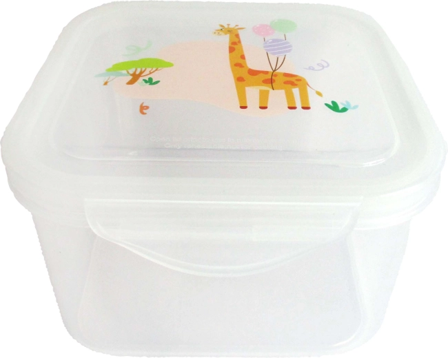 KITCHISIMO Plastic Food Container with Lid, 1000 ml, Giraffe