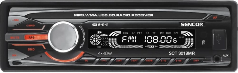 Avtoradio Sencor z USB, SD in RDS