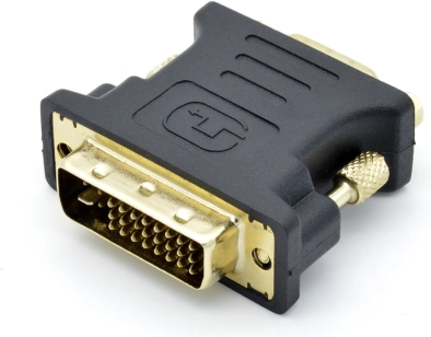 Adapter DVI M na VGA F pozlačen