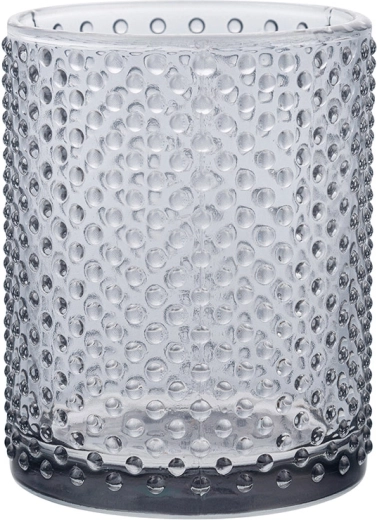 Steklen lonček za zobne ščetke pepelnato siv 8 × 8 × 10 cm