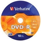Verbatim DVD-R Matt Silver 4,7 GB 16x - 10 kosov