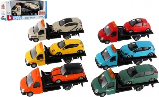Bburago vlečno vozilo z avtom 1:43, kovinski model 21 cm, več barv