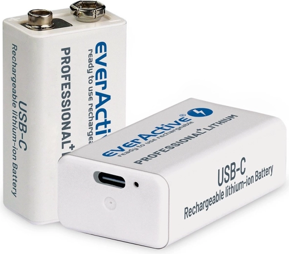Akumulator EverActive 9V 550mAh USB-C