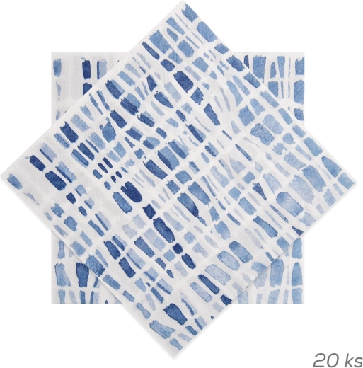 Papirnati prtički z motivom črt 33 × 33 cm, 20 kosov
