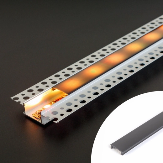 Črn pokrov za aluminijasti LED-profil 1000 mm