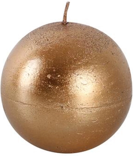 Rustikalna okrogla sveča 8 cm v bakreni barvi PROVENCE