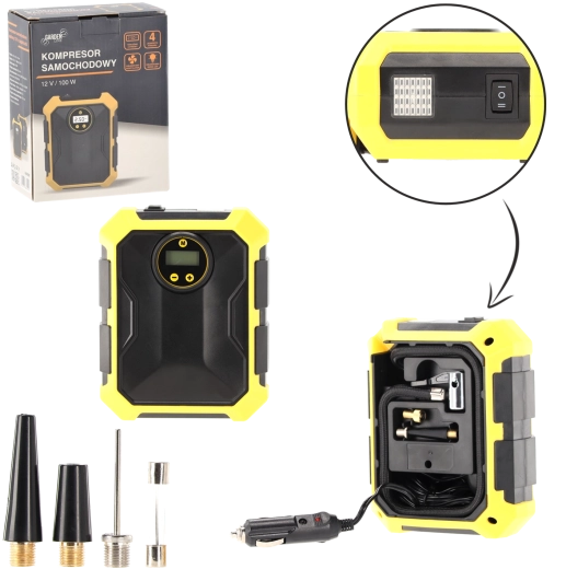 Avtkompresor 12 V 100 W z digitalnim zaslonom in LED lučjo