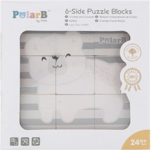 Lesene slikovne kocke 9 kos POLARB