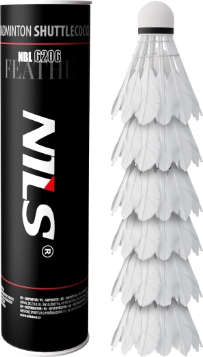 Perjasti badminton žogice NILS NBL6206, 6 kosov