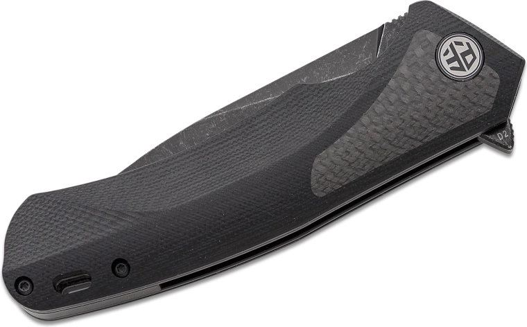 Durable D2 blade with Black Stonewash