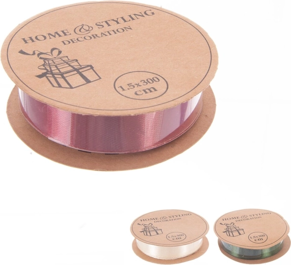 Božični poliestrski trak 15 mm / 3 m – 3 različice (assorted)