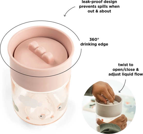 Done by Deer 360° Training Cup Tiny Farm Pink