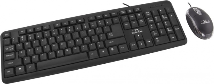 Titanum Salem TK106 žična tipkovnica in miška USB
