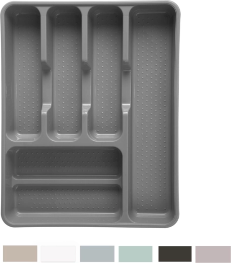 Priborni vložek Dem – plastični organizator za predal 38 × 30 × 4,5 cm, barvni miks