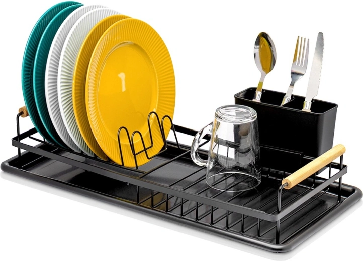 Vilde metal dish drainer black 50 × 25 × 9.5 cm