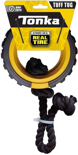 Tonka gumijast mega vleček z vrvjo za pse 38 cm