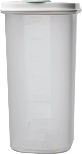 Prostornina 1,8 l in praktična oblika za kuhinjo in shrambo