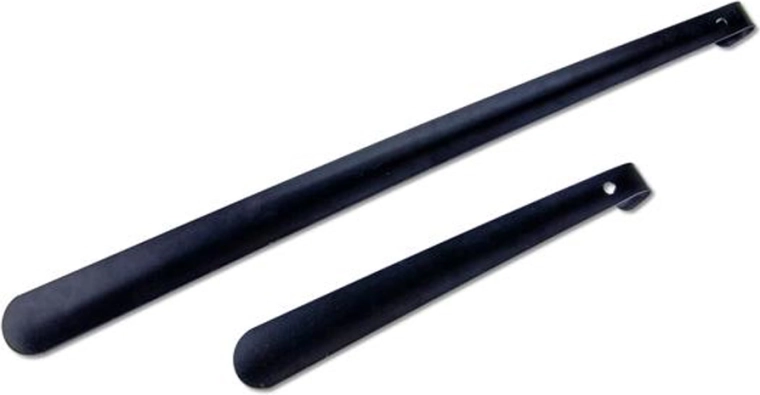 Kovinski žlički za obuv, komplet 2 kosa – bela/črna