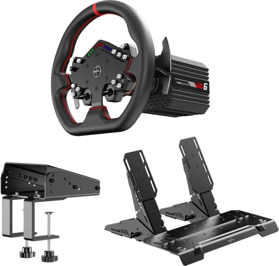 Komplet dirkalnega volana PXN VD6 z direktnim pogonom, volanom WDS R2 in pedali PD HM