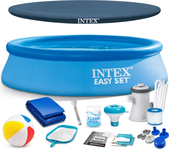 Nadzemni samonosni bazen Intex Easy Set 244 × 61 cm z dodatki
