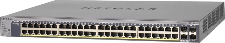 Pametno stikalo NETGEAR GS752TP, 48× gigabit PoE, 4× SFP