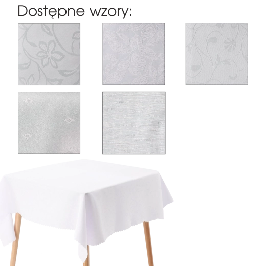 Bel pravokoten prt 130 × 180 cm iz poliestra