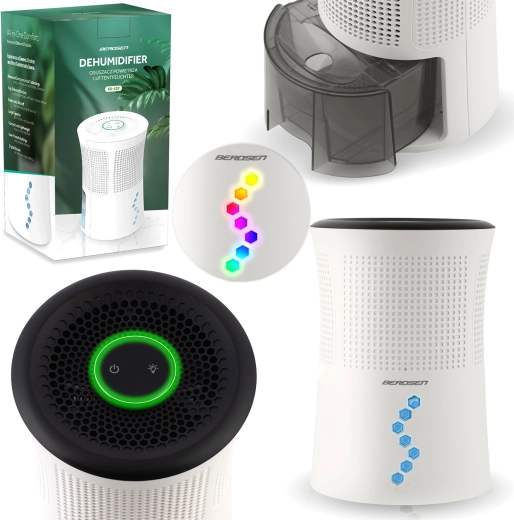 Razvlaževalnik zraka BERDSEN z LED osvetlitvijo, 700 ml, 34 dB