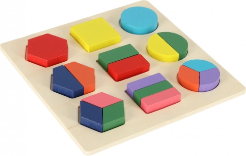 Lesena izobraževalna sestavljanka geometrijskih oblik