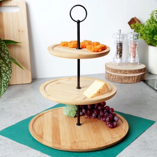 Naravni bambus in čvrsta kovinska opora