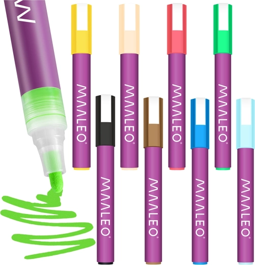 Maaleo acrylic markers – set of 8 pcs