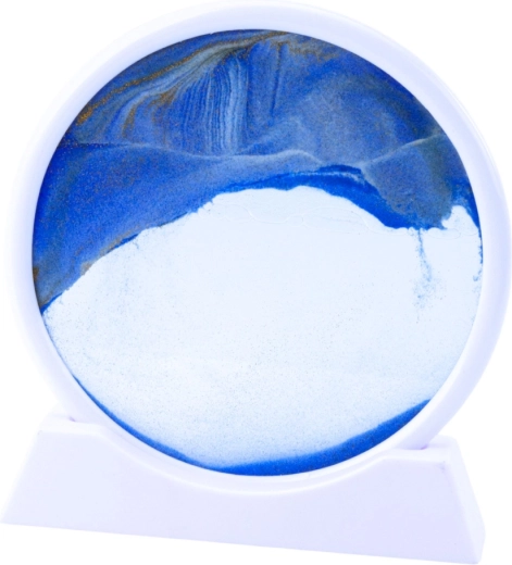 Pomirjujoč 3D učinek z modrim peskom