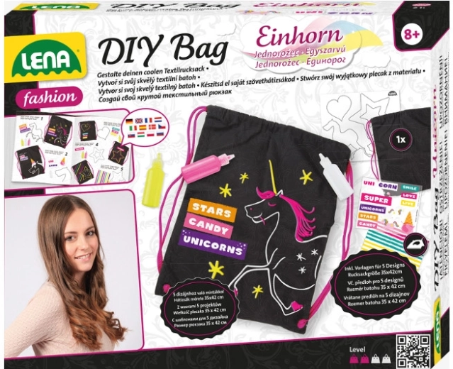 Kreativni komplet za oblikovanje tekstilnega nahrbtnika LENA