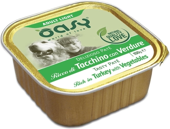 Oasy Tasty Paté Adult Light s puranom in zelenjavo 150 g
