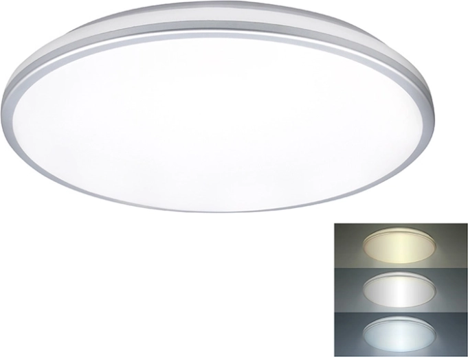 Solight okrogla LED stropna/stenska svetilka za vlažne prostore IP54 24 W 2150 lm 3CCT 38 cm