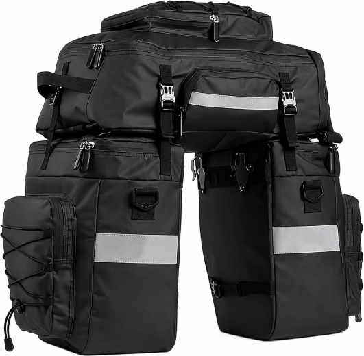 Vodoodporna kolesarska torba za prtljažnik 48 l 3 v 1 XXL