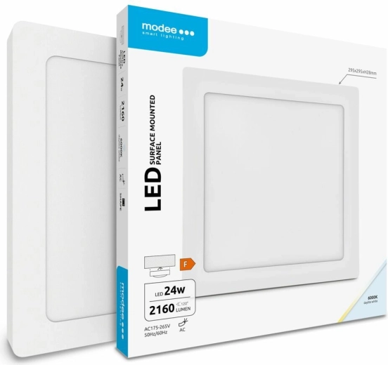 Modee LED kvadratni stropni panel 24 W hladno bela 2160 lm