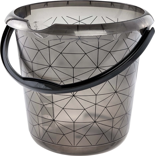 Plastično vedro z izlivom sivo