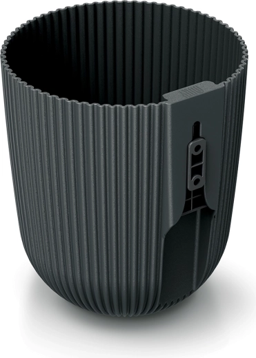 Stenski lonček za rože Milly Wall 14,6 cm – oglje