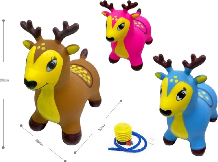 Napenljivi božični jelen z LED osvetlitvijo, rjav