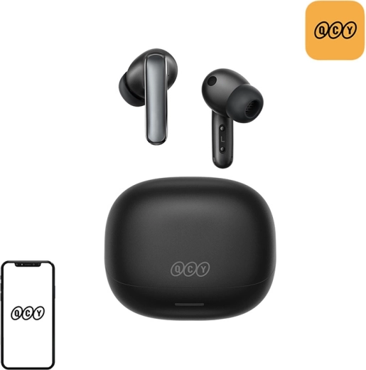 QCY MeloBuds N65 TWS wireless earbuds with ANC (black)