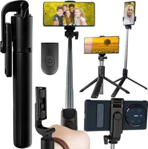 Izoxis Bluetooth selfie stick 2-in-1 with tripod and remote shutter - 1 piece