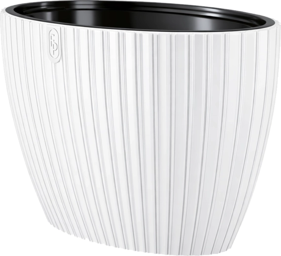 Cvetlični lonec Mika Elipsa 40 cm bel