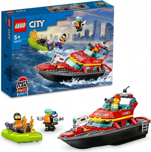 LEGO City 60373 Gasilski reševalni čoln in čoln
