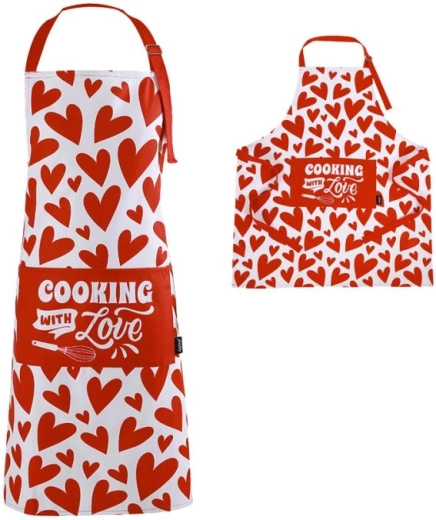 Kitchen Apron in a Tube with Hearts