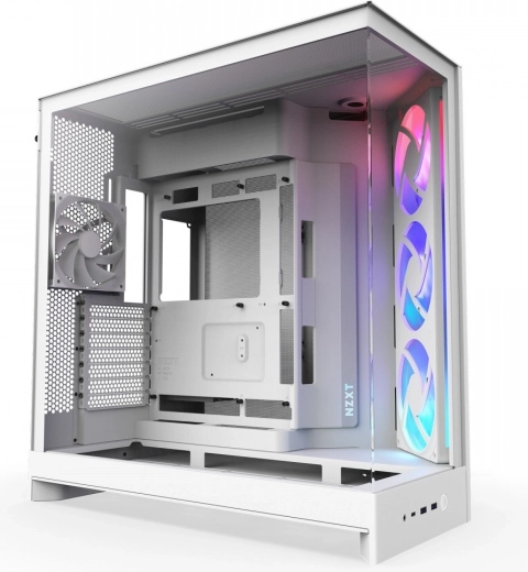 NZXT H9 Flow RGB ohišje Midi Tower z oknom, belo