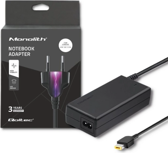 Omrežni napajalnik za prenosnike LENOVO 45 W, 20 V, 2,25 A, Slim Tip + pin