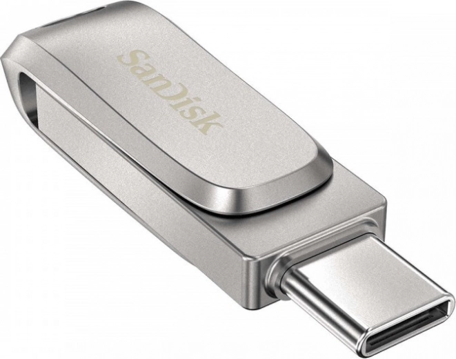 sandisk ultra dual drive luxe 256 gb usb 3.1 type‑c/usb‑a kovinski pomnilniški ključek